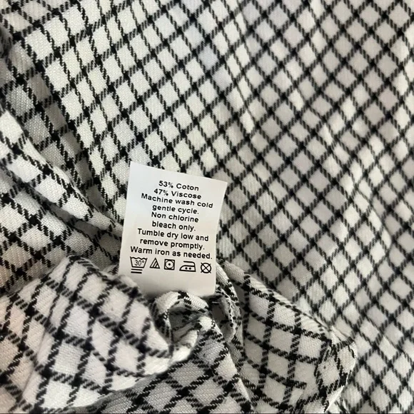 Madewell Bell-Sleeve Button-Down Shirt - Windowpane - Small - NWT - Picture 10 of 12